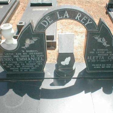 REY Henry Emmanuel, de la 1916-1987 &amp; Aletta Chatarina 1921-