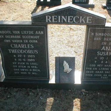 REINECKE Charles Theodorus 1925-1989 &amp; Anna Susana 1925-1992