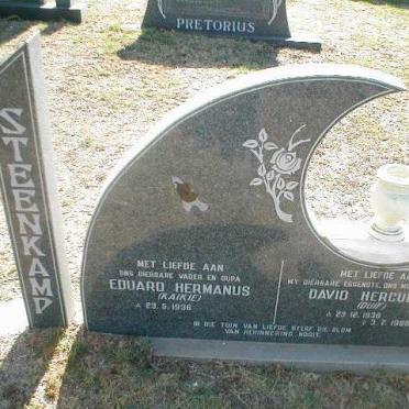 STEENKAMP Eduard Hermanus 1938- &amp; David Herculina 1938-1988
