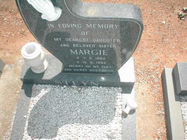 STEYN Margie 1953-1985