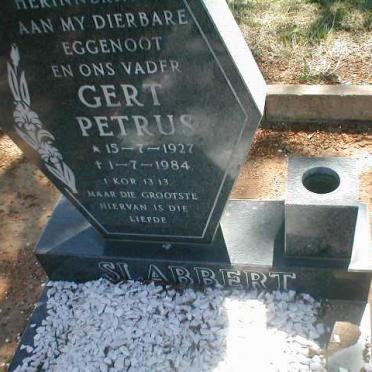 SLABBERT Gert Petrus 1927-1984