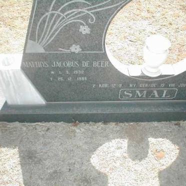 SMAL Matthys Jacobus de Beer 1932-1986