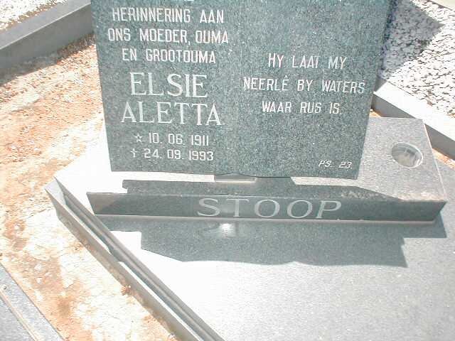 STOOP Elsie Aletta 1911-1993