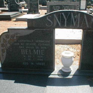 SNYMAN Helmie 1934-1988