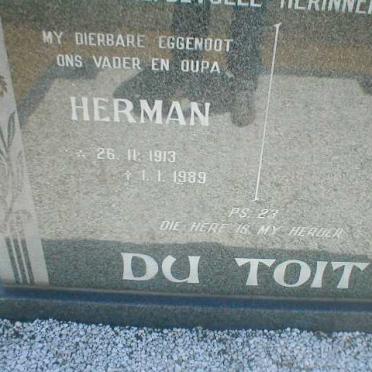 TOIT Herman, du 1913-1989