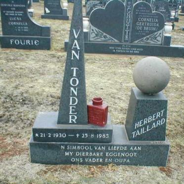 TONDER Herbert Taillard, van 1930-1985