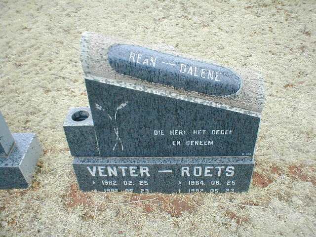 VENTER Rean 1962-1982, ROETS Dalene 1964-1982