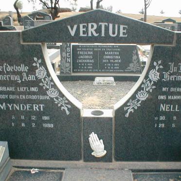 VERTUE Myndert 1911-1988 &amp; Nellie 1911-1981