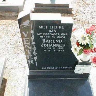 VENTER Barend Johannes 1933-1993