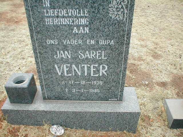 VENTER Jan Sarel 1939-1985