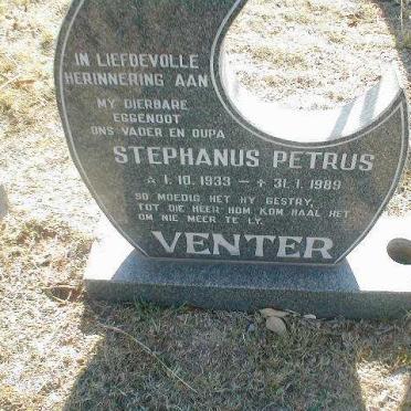 VENTER Stephanus Petrus 1933-1989