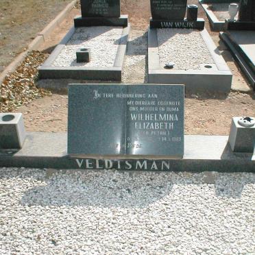 VELDTSMAN Wilhelmina Elizabeth geb. PETRIE 1916-1983