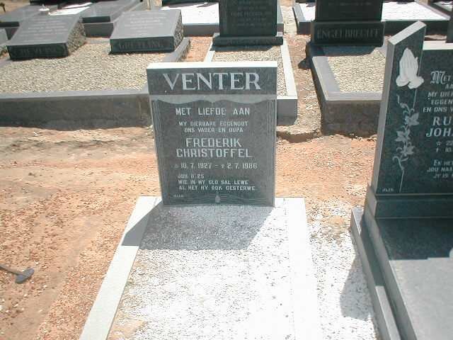 VENTER Frederik Christoffel 1927-1986