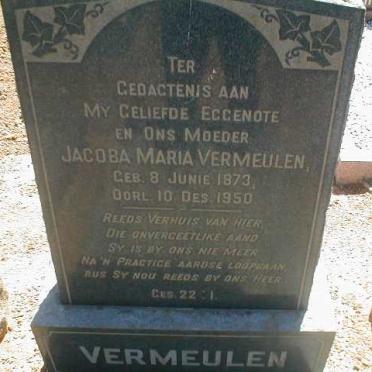 VERMEULEN  Jacoba Maria 1873-1950