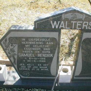 WALTERS Samuel Hendrik 1916-1986