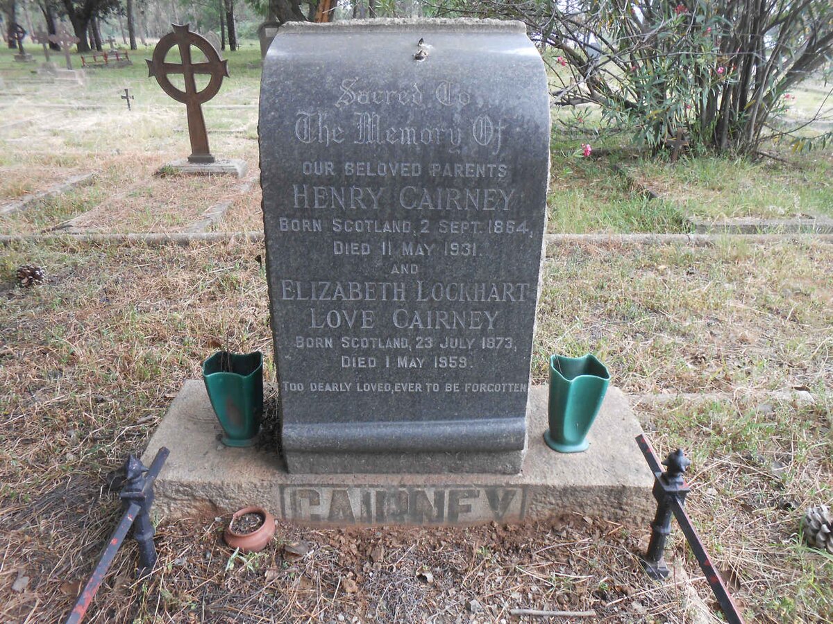 CAIRNEY Henry 1864-1931 &amp; Elizabeth Lockhard Love 1873-1959