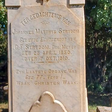 STRYDOM Johannes Matthys 1850-1910