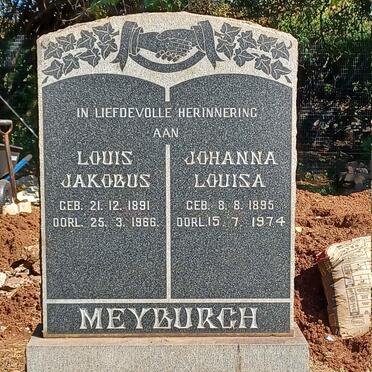 MEYBURGH Louis Jakobus 1891-1966 & Johanna Louisa 1895-1974