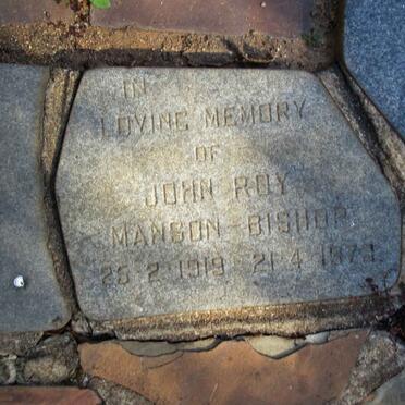 BISHOP John Roy MANSON- 1919-1971