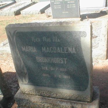 BRONKHORST Maria Magdalena 1869-1953