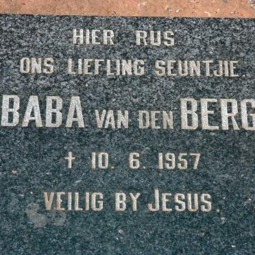 BERGH Baba, van den 1957-1957