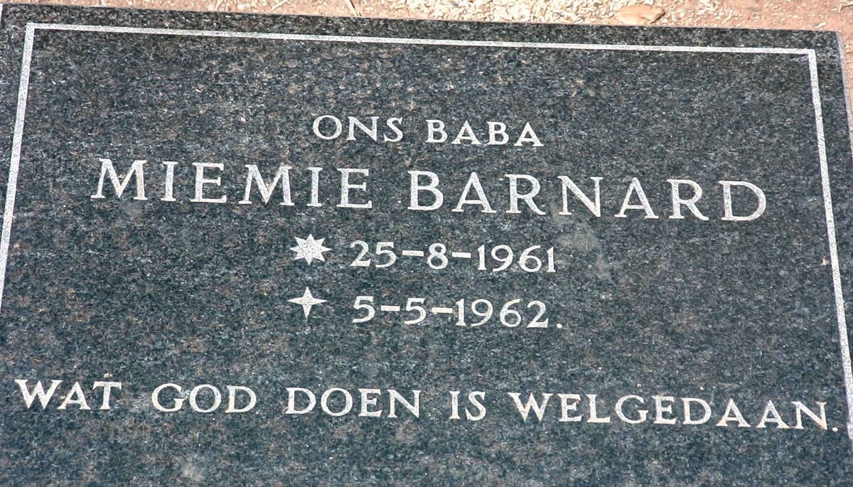 BARNARD Miemie 1961-1962