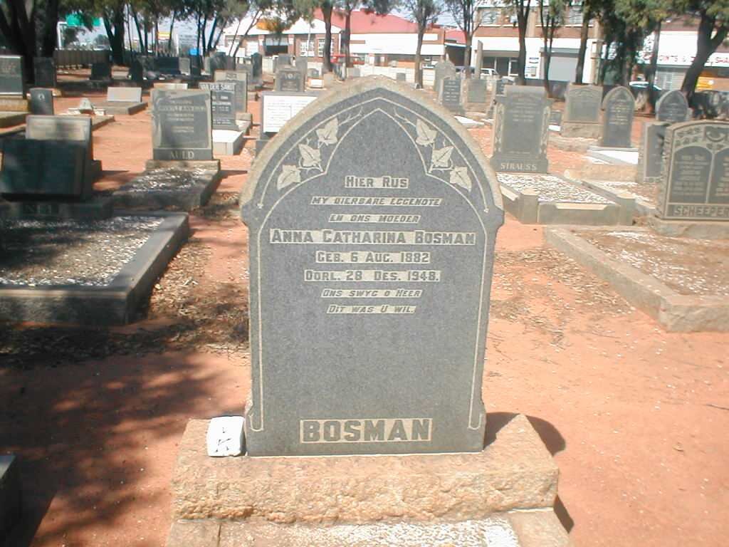 BOSMAN Anna Catharina 1882-1948