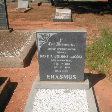 ERASMUS Martha Johanna Jacoba nee VAN DEN BERG  1883-1950