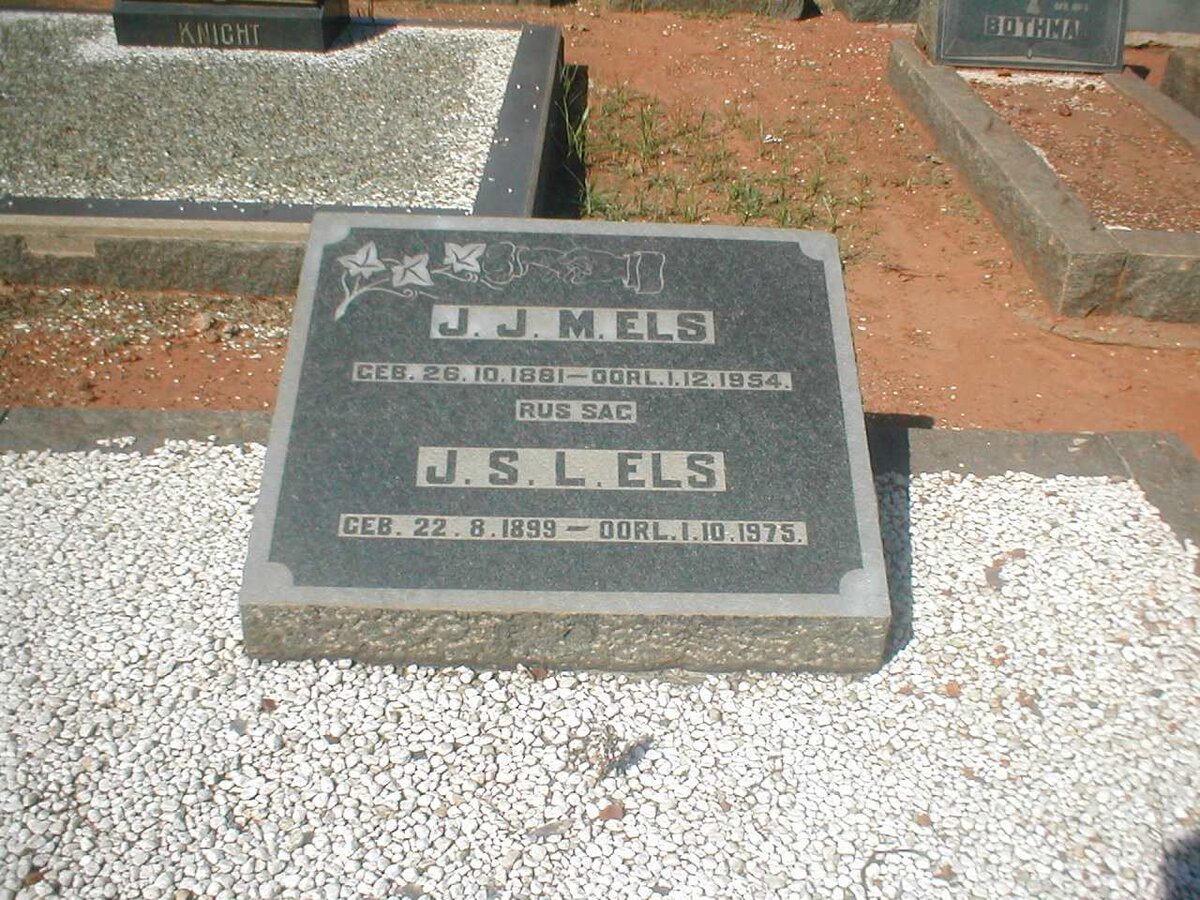 ELS J.J.M. 1881-1954 &amp; J.S.L. 1899-1975