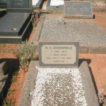 GROENEWALD M.S. 1871-1956