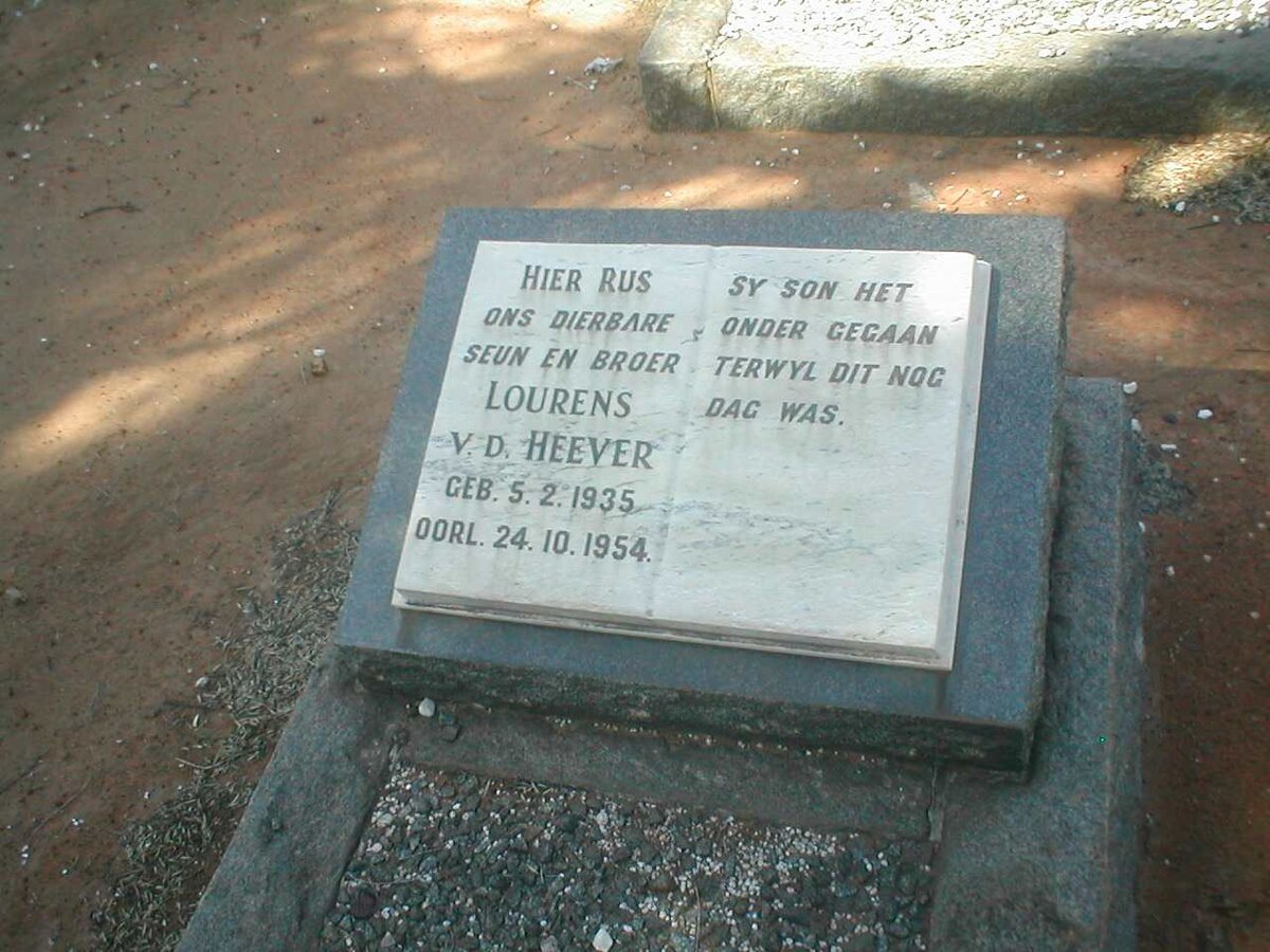 HEEVER Lourens, v.d. 1935-1954