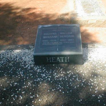 HEATH Willem Hendrik 1882-1967 &amp; Maryna Susarah 1895-1946