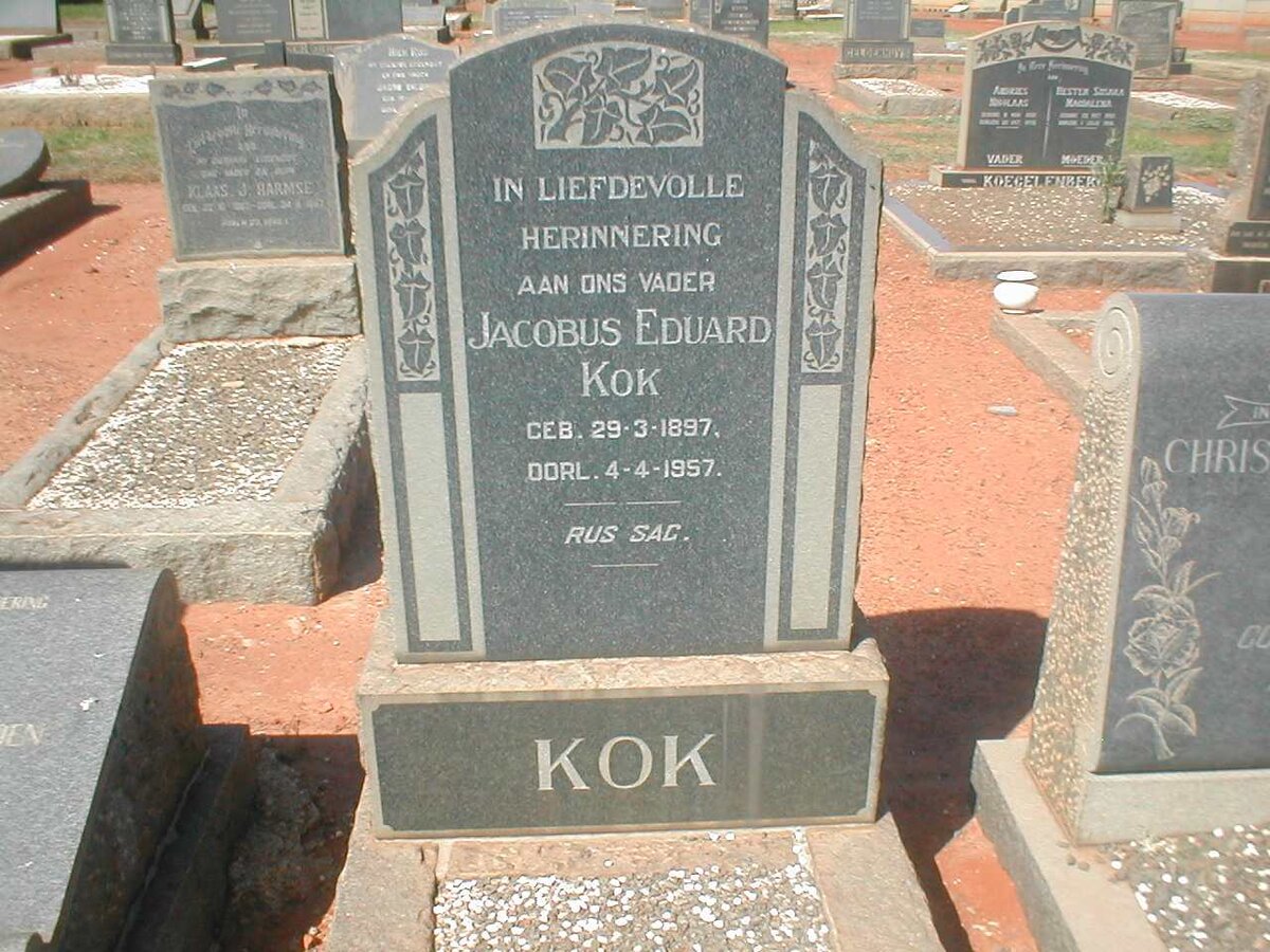 KOK Jacobus Eduard 1897-1957