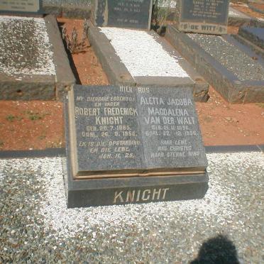 KNIGHT Robert Frederick 1885-1955 &amp; Aletta Jacoba Magdalena VAN DER WALT 1896-1996