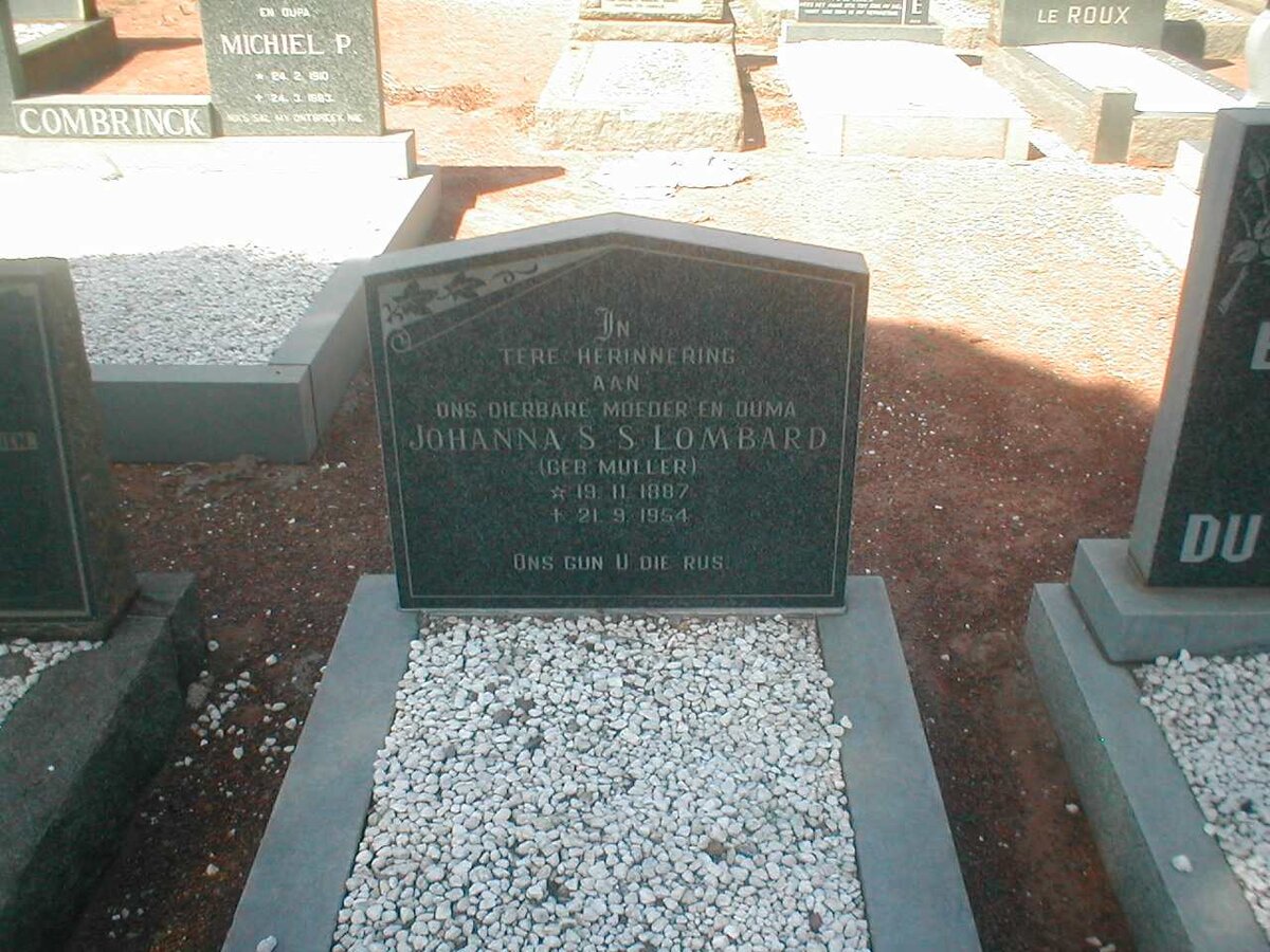 LOMBARD Johanna S.S., nee MULLER 1887-1954