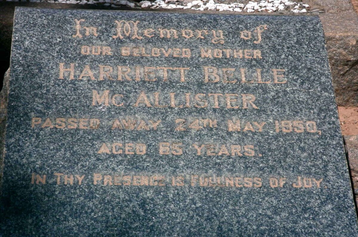 MCALLISTER Harriett Belle -1950