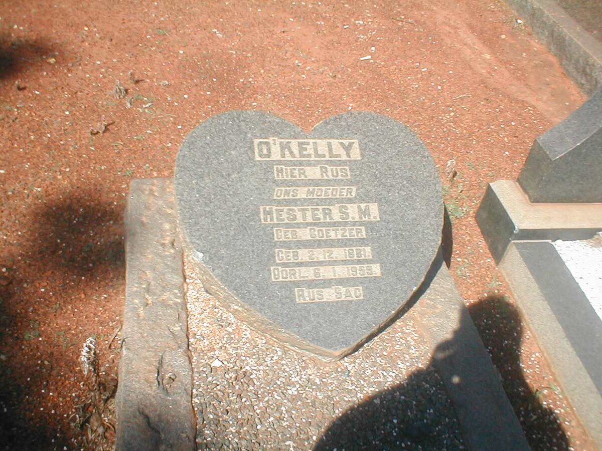 O'KELLY Hester S.M. geb. COETZER 1881-1959