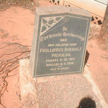 PRINSLOO Phillippus  Roedolf 1917-1936