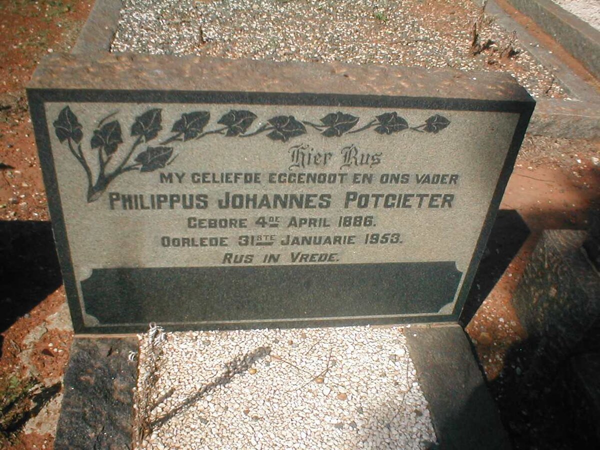 POTGIETER Phillipus J. 1886-1953