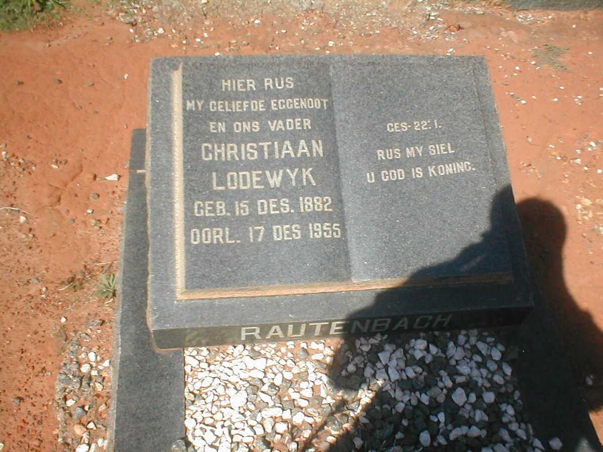 RAUTENBACH Christiaan Lodewyk 1882-1955