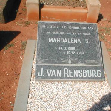 RENSBURG Magdalena S., J. van 1908-1990