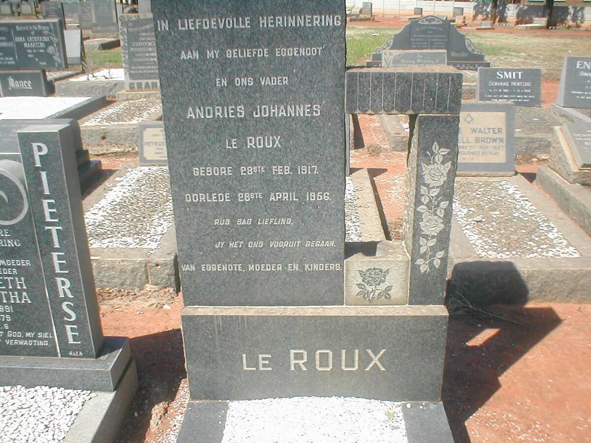 ROUX Andries Johannes, le 1917-1956