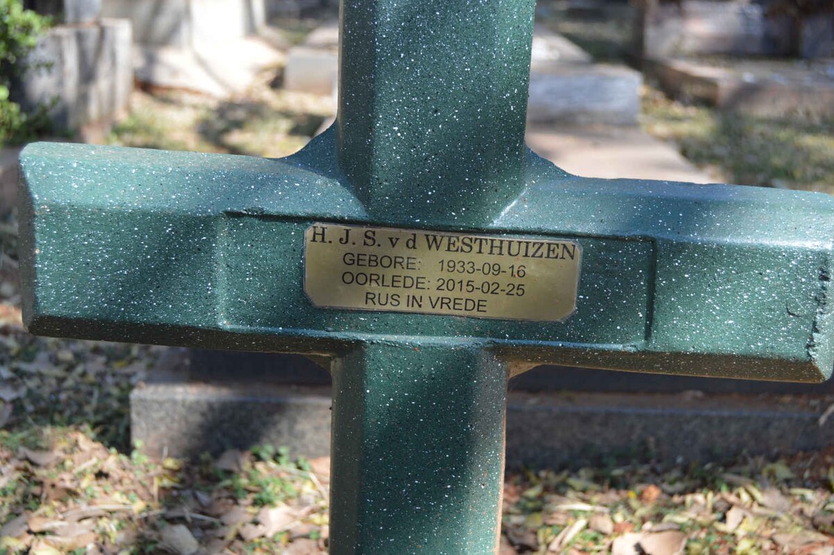 WESTHUIZEN H.J.S., v.d. 1933-2015