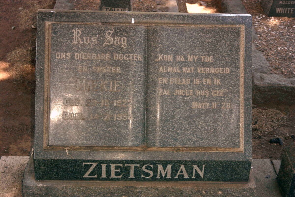ZIETSMAN Miekie 1922-1954