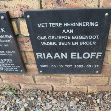 ELOFF Riaan 1965-2002