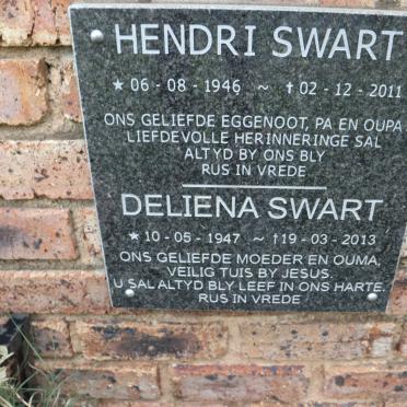 SWART Hendri 1946-2011 &amp; Deliena 1947-2013