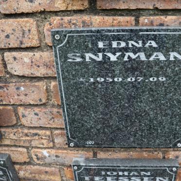 SNYMAN Edna 1950-