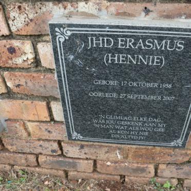 ERASMUS J.H.D. 1958-2007