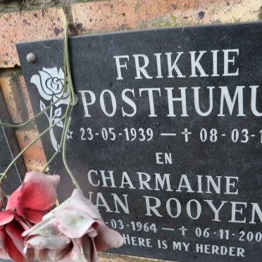 POSTHUMUS Frikkie 1939-1998 :: ROOYEN Charmaine, van 1964-2004