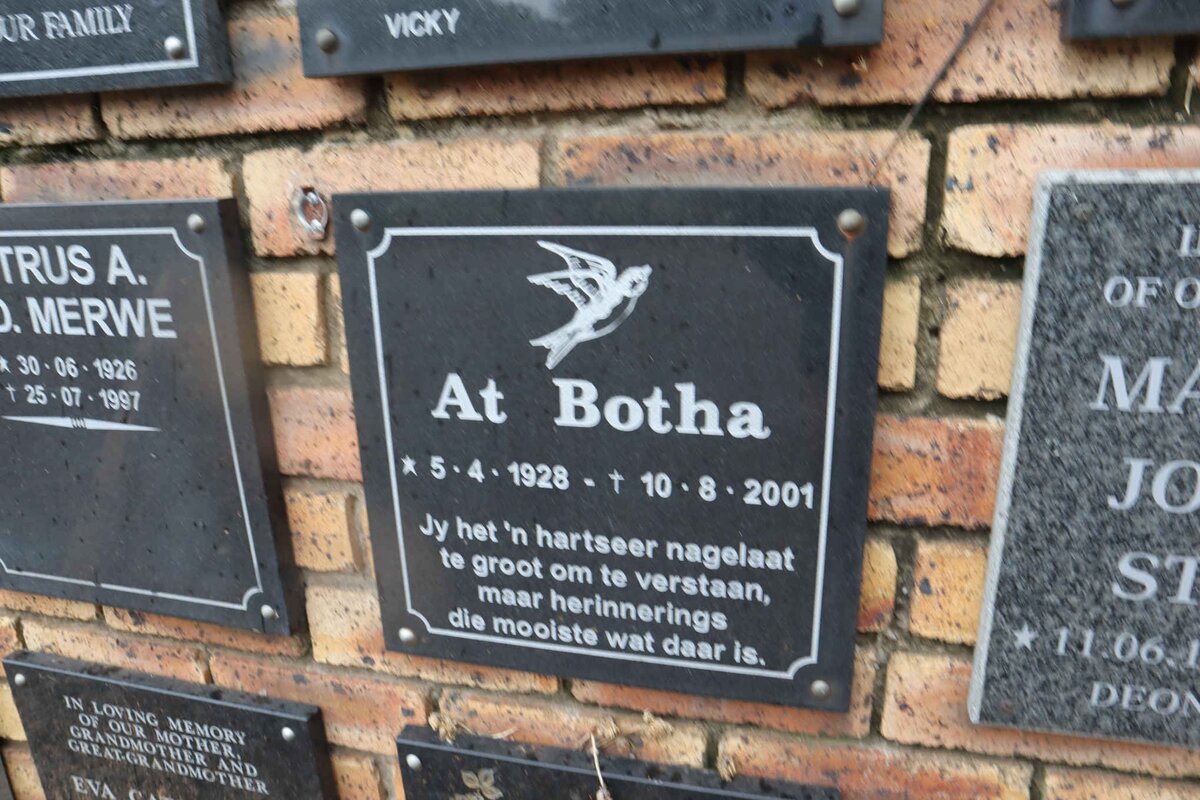 BOTHA At 1928-2001